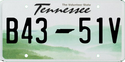 TN license plate B4351V