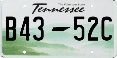 TN license plate B4352C