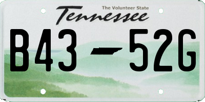 TN license plate B4352G