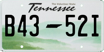 TN license plate B4352I