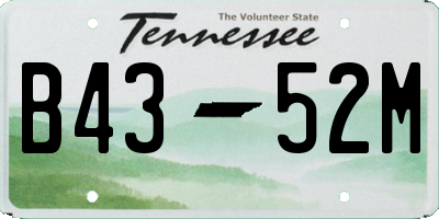 TN license plate B4352M
