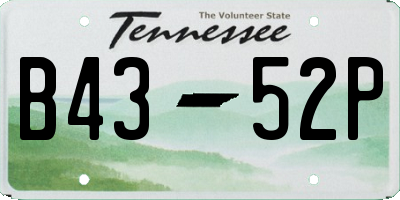 TN license plate B4352P