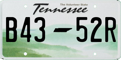 TN license plate B4352R