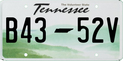 TN license plate B4352V