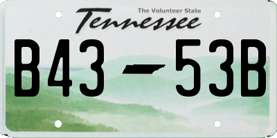 TN license plate B4353B
