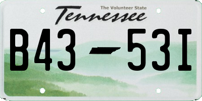 TN license plate B4353I