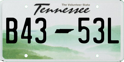TN license plate B4353L