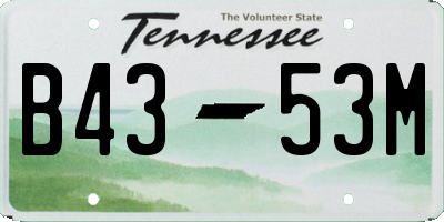 TN license plate B4353M