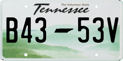 TN license plate B4353V