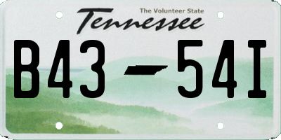 TN license plate B4354I