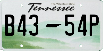 TN license plate B4354P