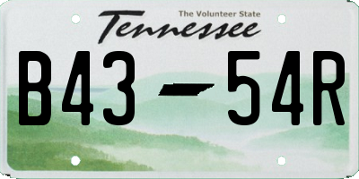 TN license plate B4354R