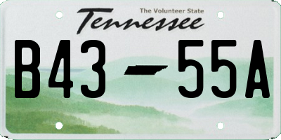 TN license plate B4355A