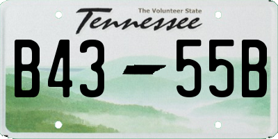 TN license plate B4355B