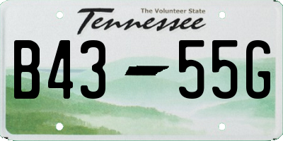 TN license plate B4355G