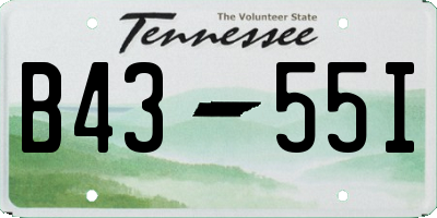 TN license plate B4355I