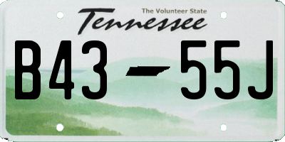 TN license plate B4355J