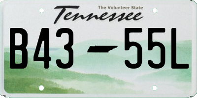 TN license plate B4355L