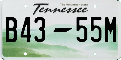 TN license plate B4355M