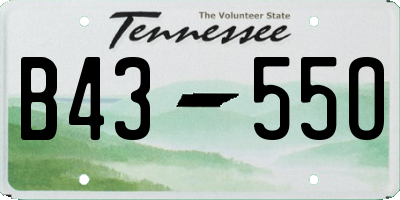 TN license plate B4355O