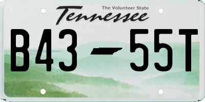 TN license plate B4355T