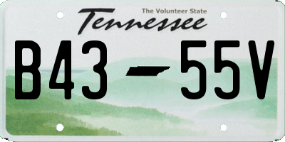TN license plate B4355V