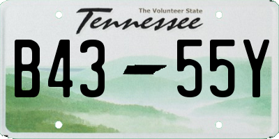 TN license plate B4355Y