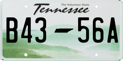 TN license plate B4356A