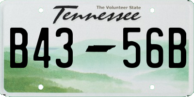 TN license plate B4356B