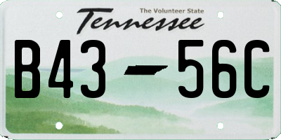 TN license plate B4356C