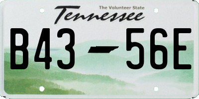 TN license plate B4356E