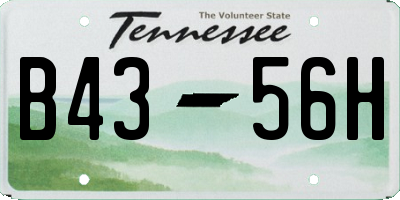 TN license plate B4356H