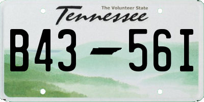 TN license plate B4356I