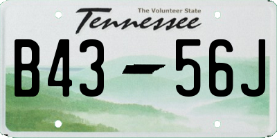 TN license plate B4356J