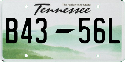 TN license plate B4356L