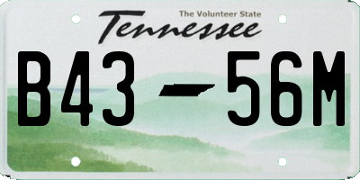 TN license plate B4356M