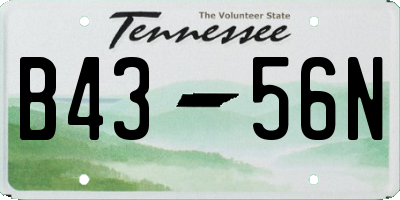 TN license plate B4356N