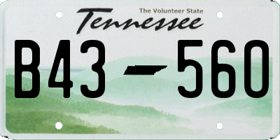 TN license plate B4356O