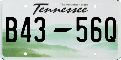 TN license plate B4356Q