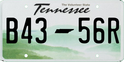 TN license plate B4356R