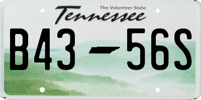 TN license plate B4356S