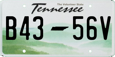 TN license plate B4356V