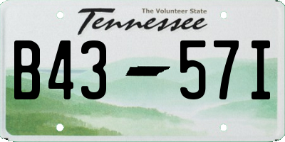 TN license plate B4357I