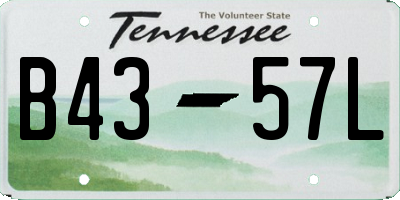 TN license plate B4357L