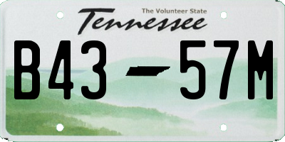 TN license plate B4357M