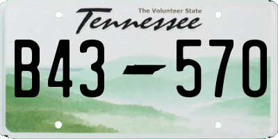 TN license plate B4357O