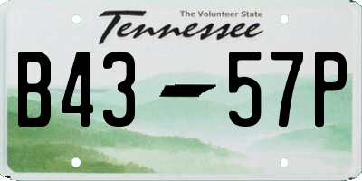 TN license plate B4357P