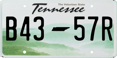 TN license plate B4357R
