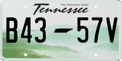 TN license plate B4357V