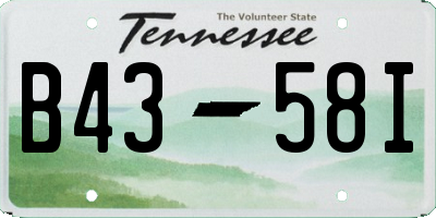 TN license plate B4358I